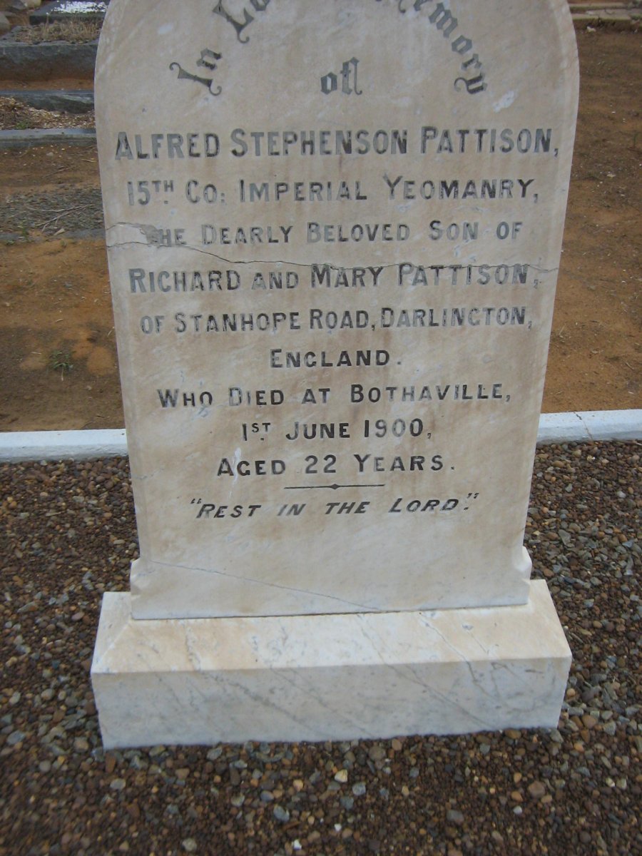 PATTISON Alfred Stephenson -1900