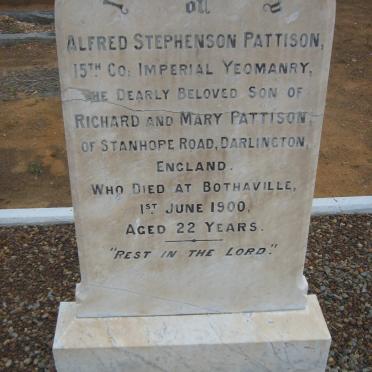 PATTISON Alfred Stephenson -1900