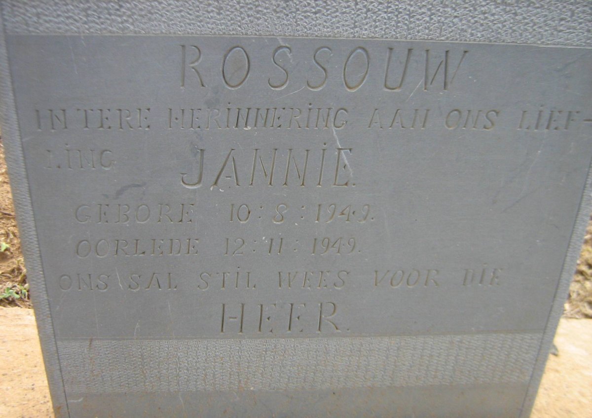 ROSSOUW Jannie 1949-1949