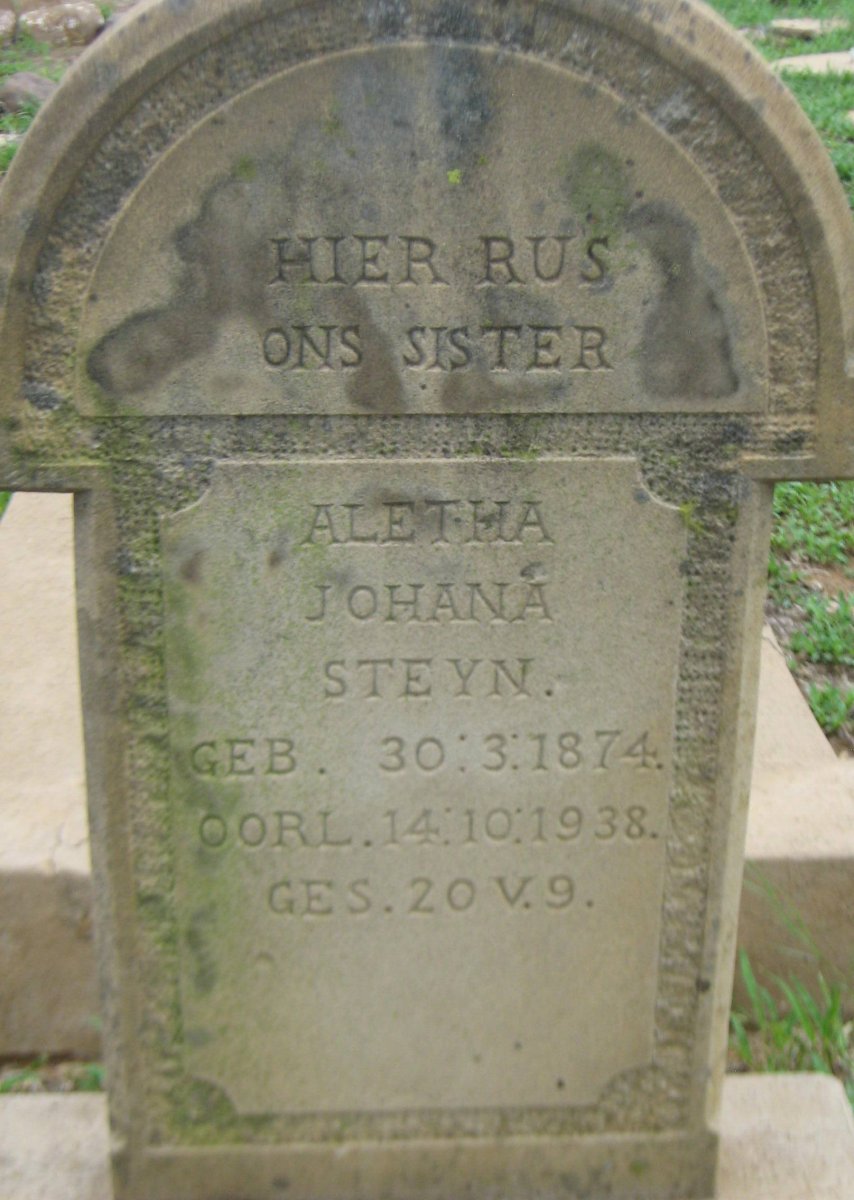 STEYN Aletha Johana 1874-1938
