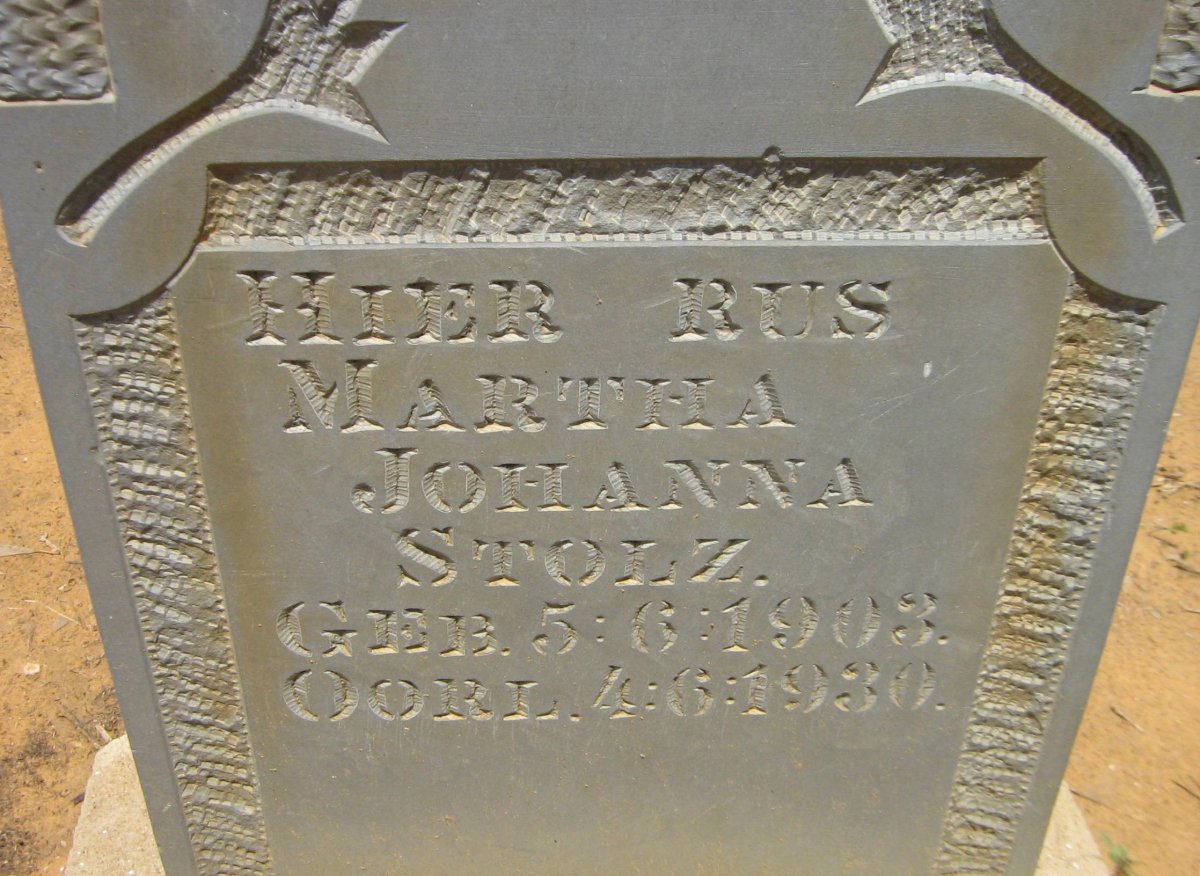 STOLZ Martha Johanna 1903-1930
