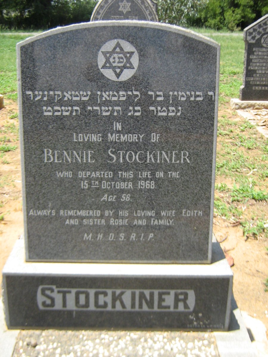 STOCKINER Bennie -1968