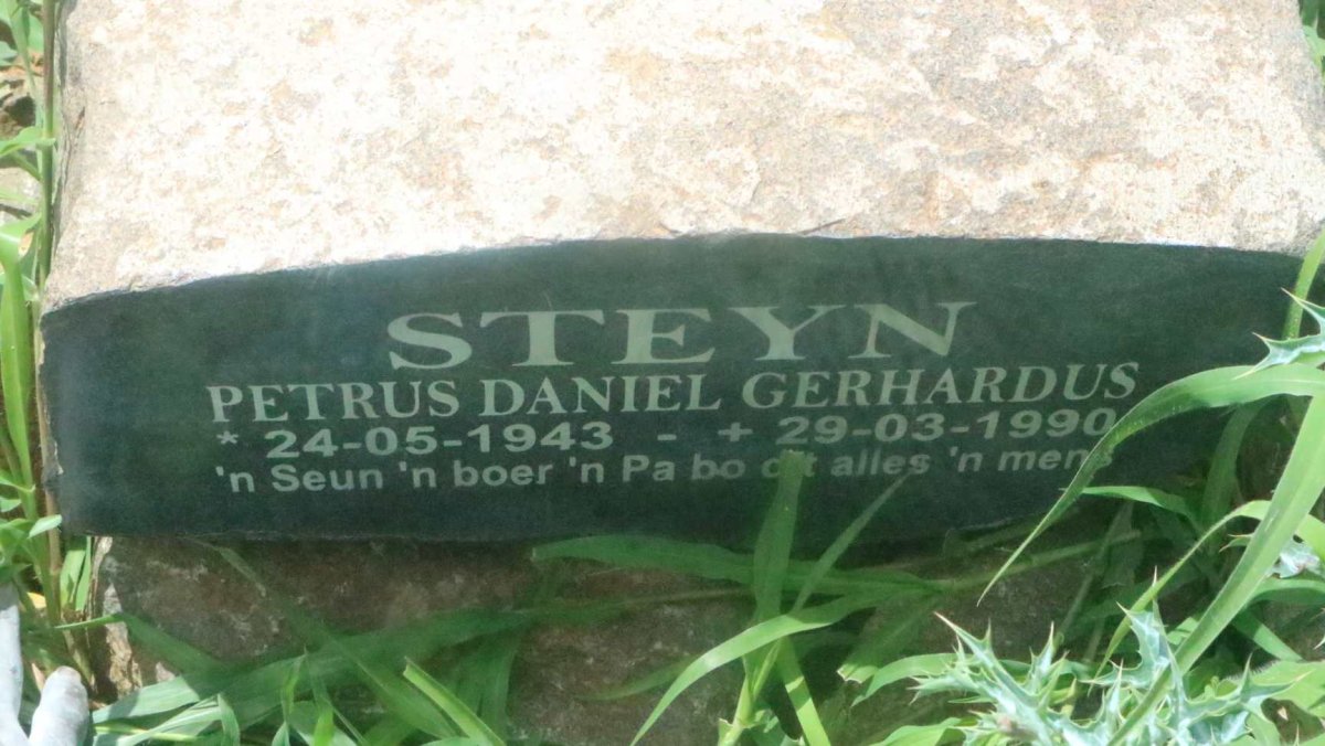 STEYN Petrus Daniel Gerhardus 1943-1990
