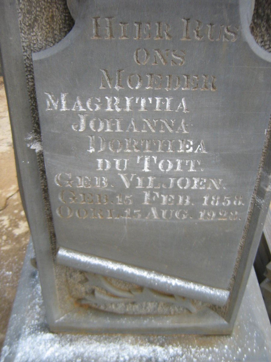 TOIT Magritha Johanna Dorothea, du nee VILJOEN 1858-1928