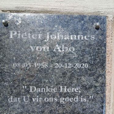ABO Pieter Johannes, von 1958-2020