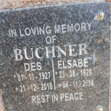 BUCHNER Des 1927-2016 & Elsabe 1928-2018