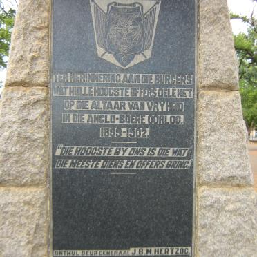 1. Anglo-Boereoorlog gedenkmonument 
