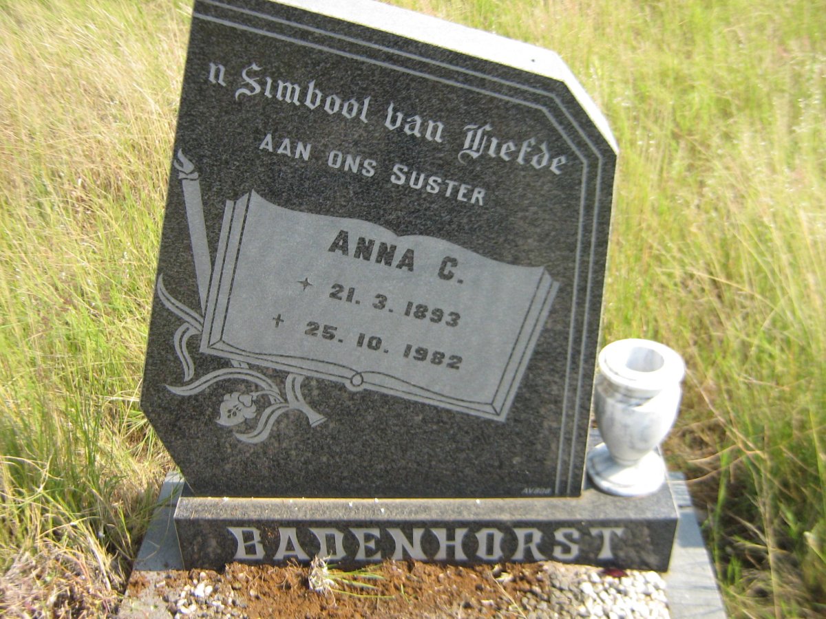 BADENHORST Anna C. 1893-1982
