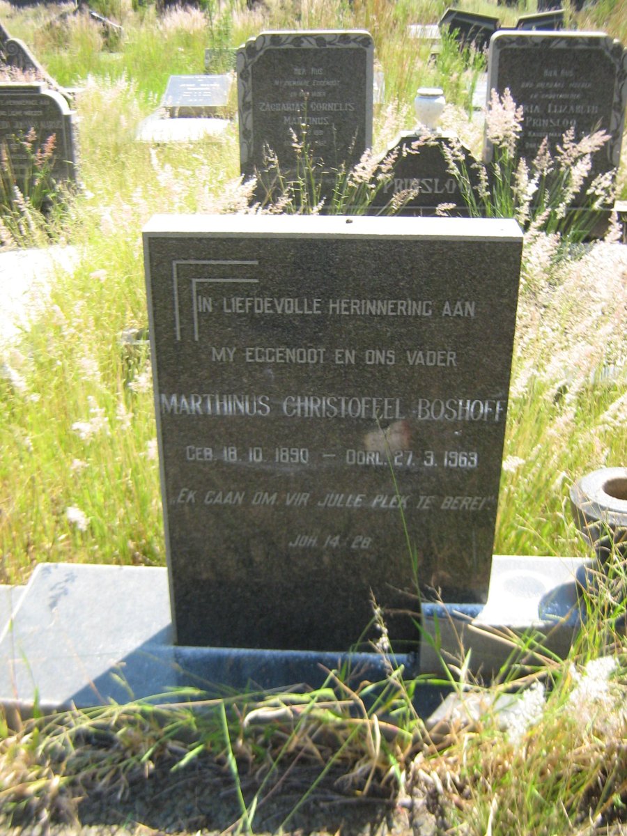 BOSHOFF Marthinus Christoffel 1890-1963