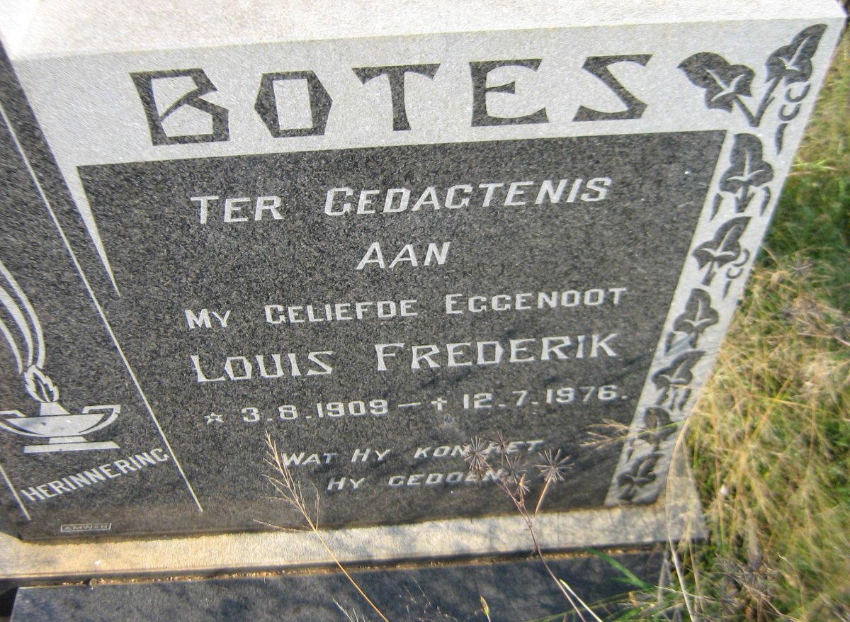 BOTES Louis Frederik 1909-1976