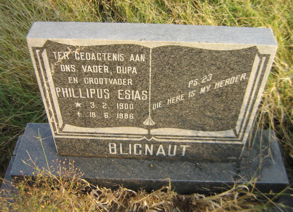BLIGNAUT Phillipus Esias 1900-1986