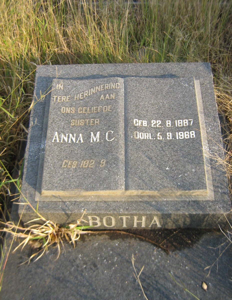 BOTHA Anna M.C. 1887-1968