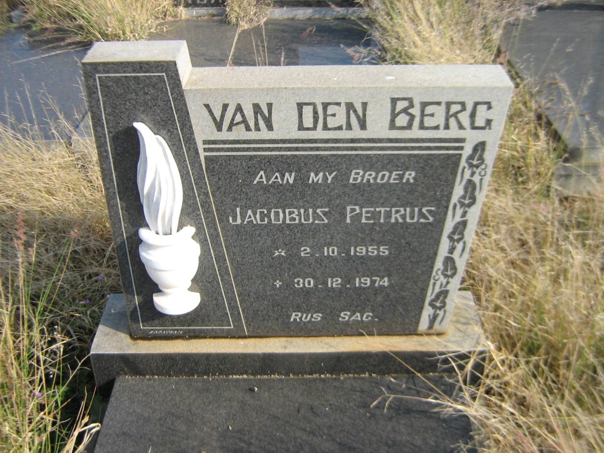 BERG Jacobus Petrus, van den 1955-1974