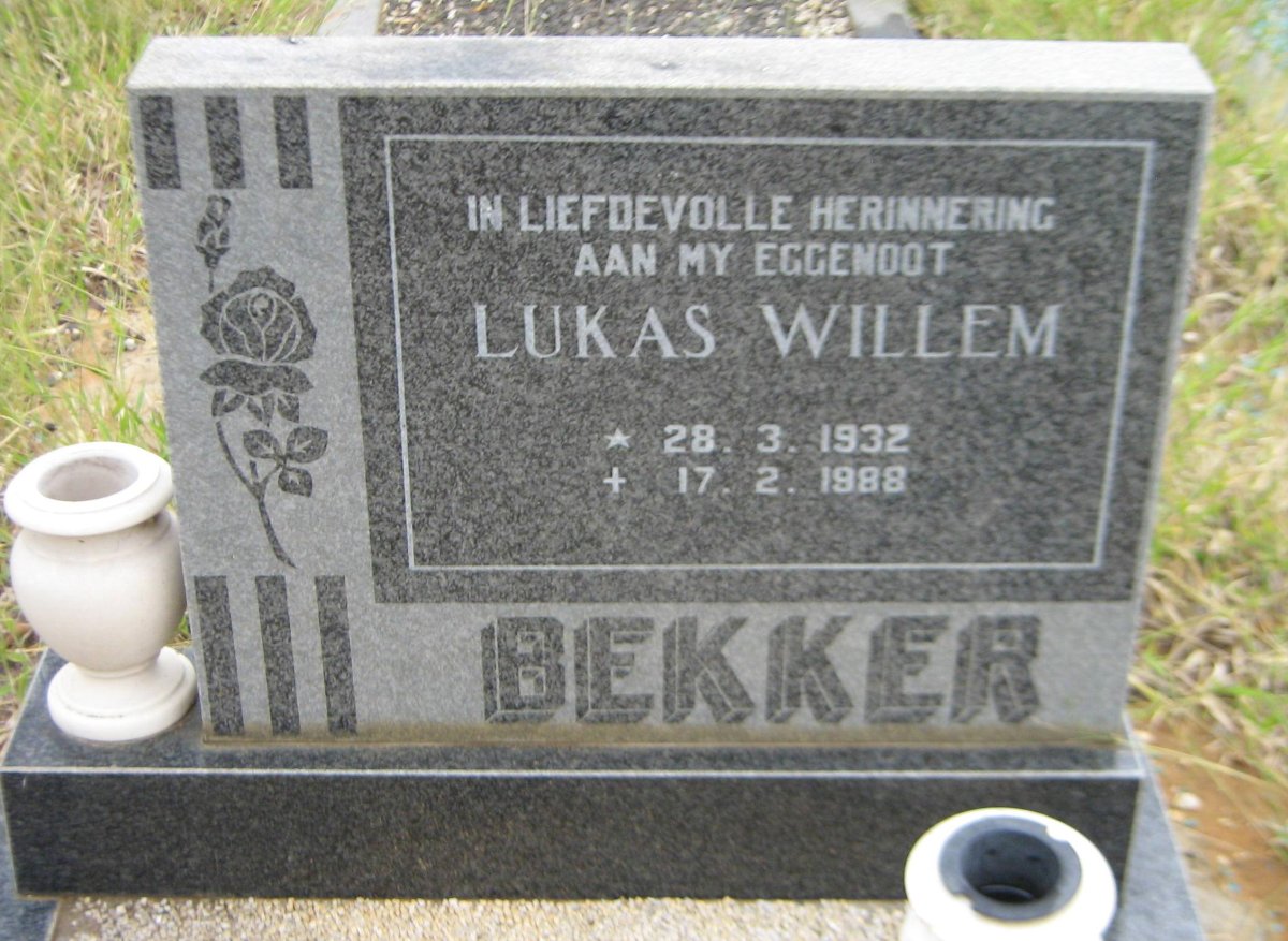 BEKKER Lukas Willem 1932-1988