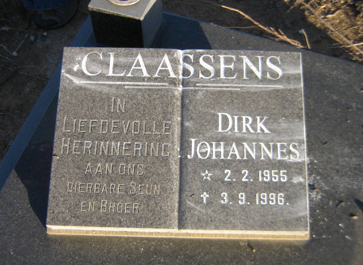 CLAASSENS Dirk Johannes 1955-1996