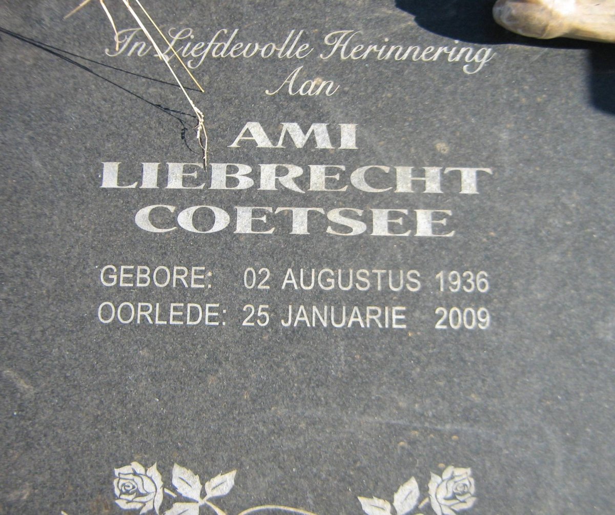 COETSEE Ami Liebrecht 1936-2009
