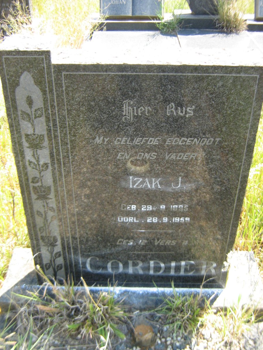 CORDIER Izak J. 1895-1959