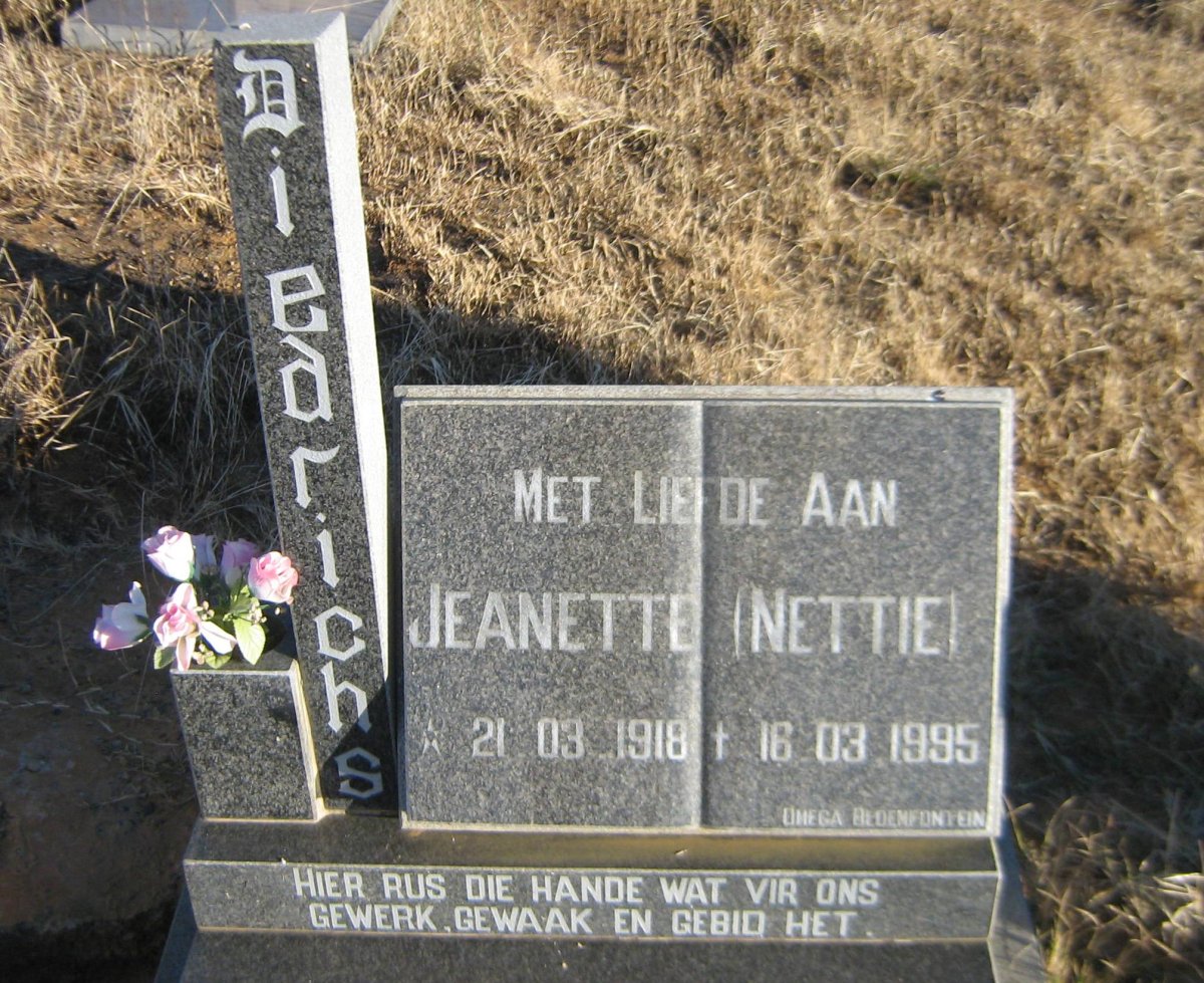 DIEDRICHS Jeanette 1918-1995