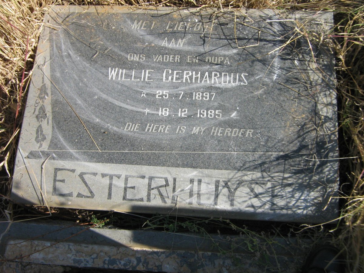 ESTERHUYSE Willie Gerhardus 1897-1985