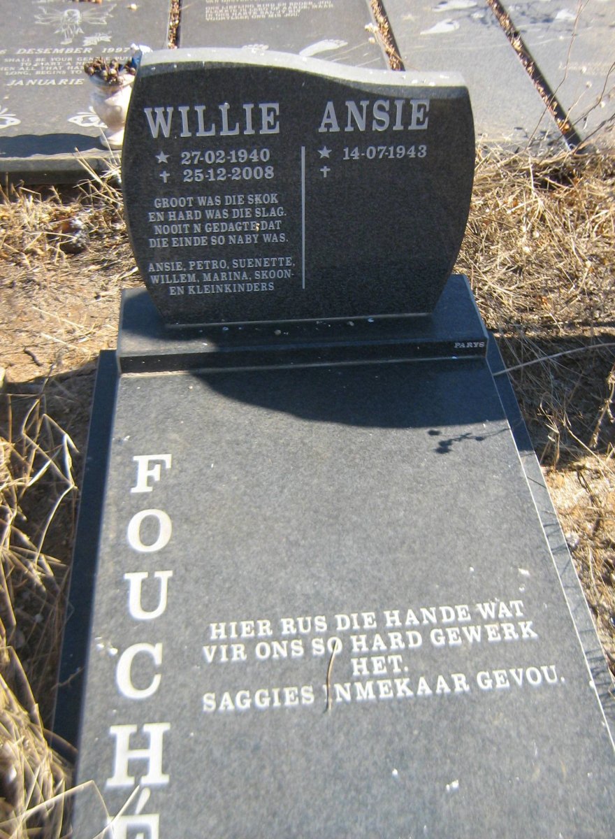 FOUCHE Willie 1940-2008 &amp; Ansie 1943-