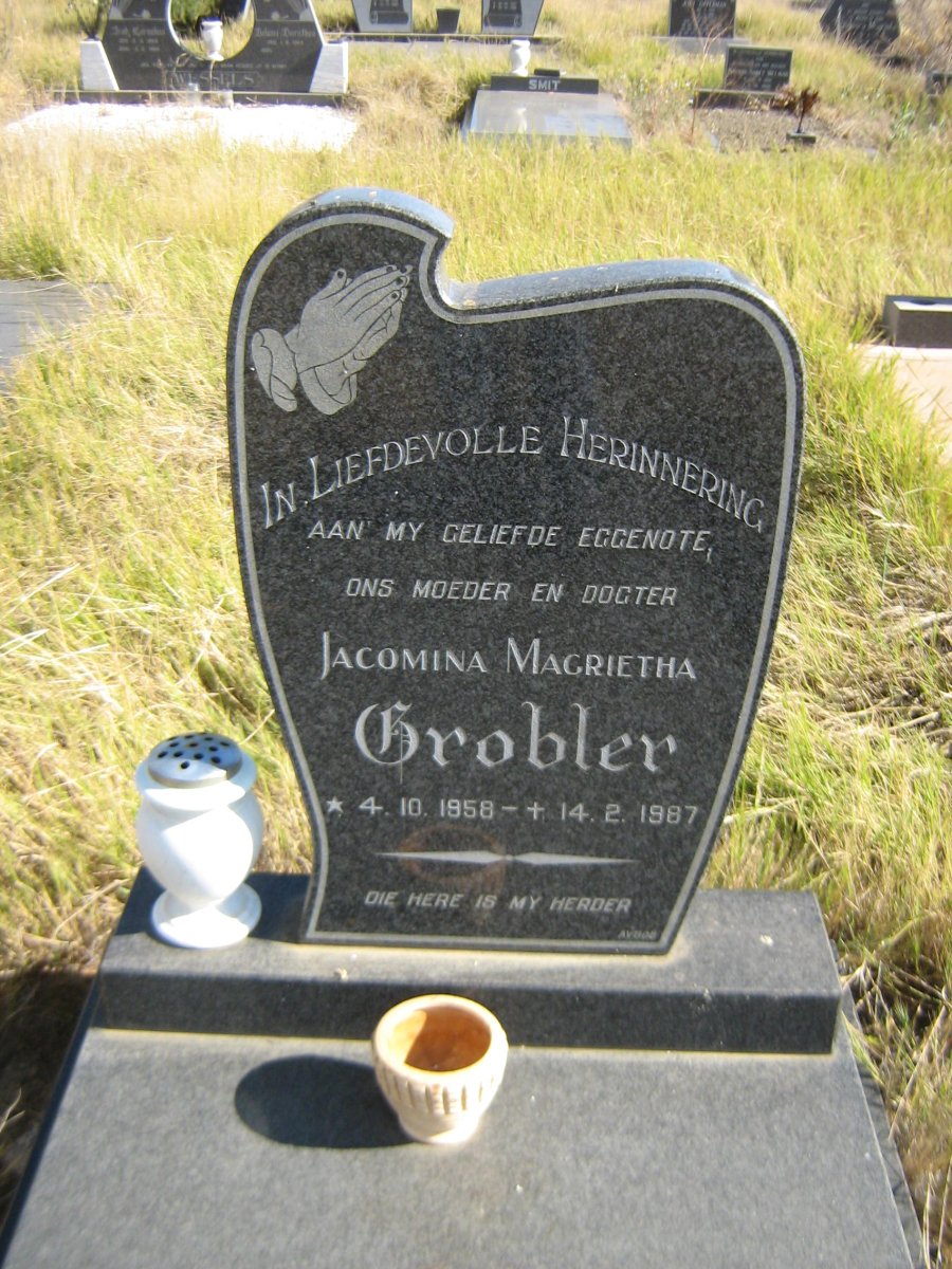 GROBLER Jacomina Magrietha 1958-1987