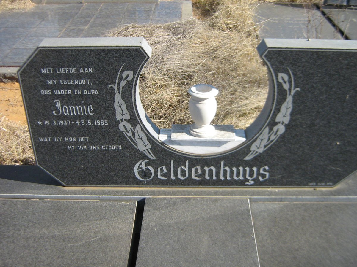 GELDENHUYS Jannie 1937-1985
