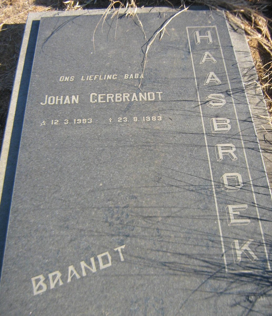 HAASBROEK Johan Gerbrandt 1983-1983