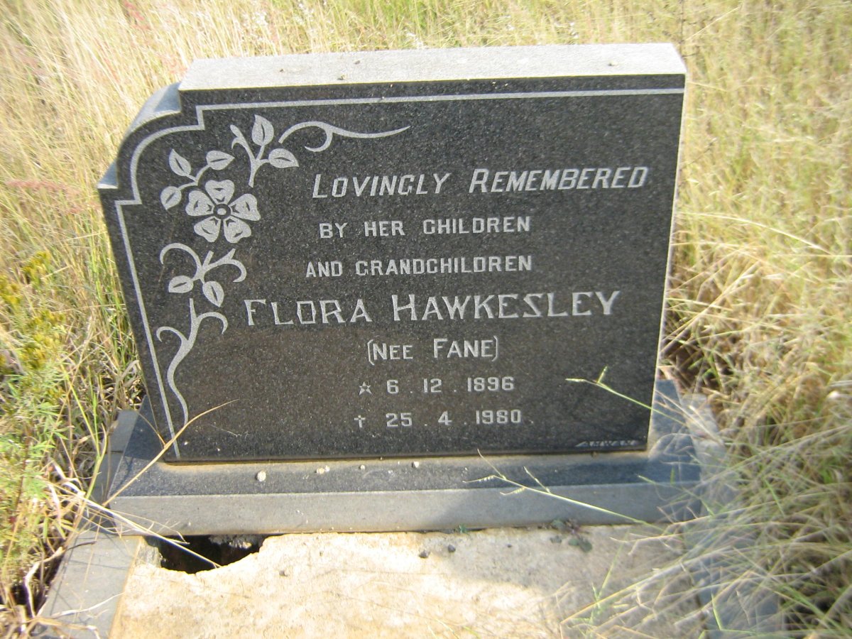HAWKESLEY Flora nee FANE 1896-1980