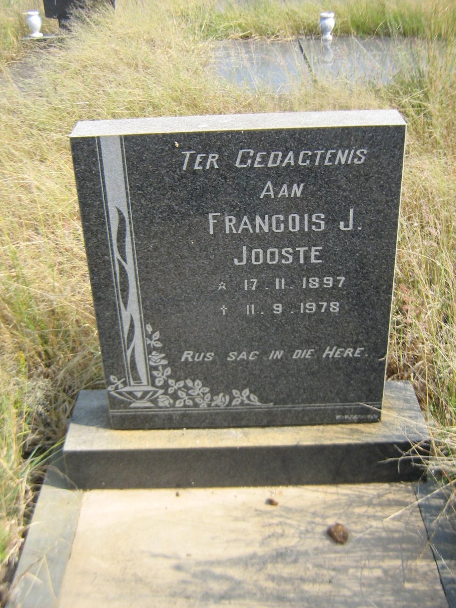 JOOSTE Francois J. 1897-1978