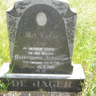 JAGER Petronella Johanna, de nee LINDEQUE 1916-1963