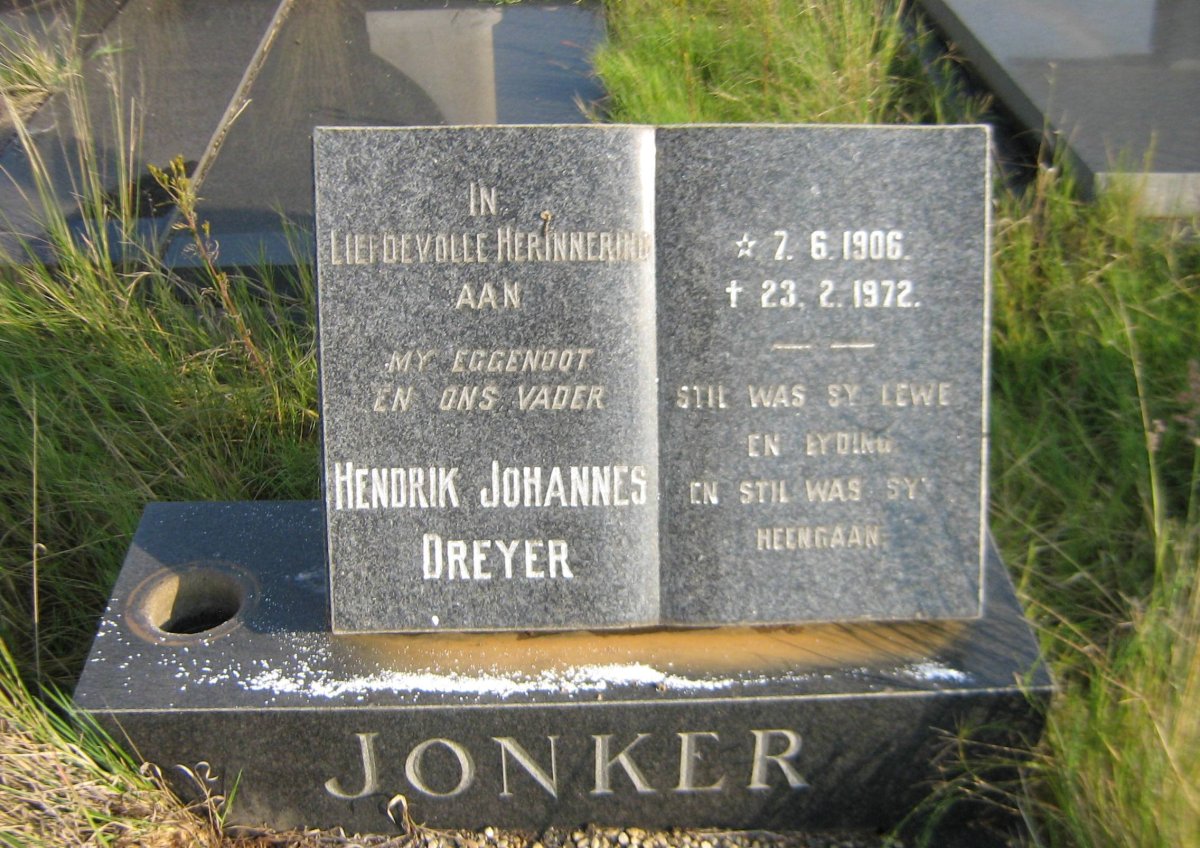 JONKER Hendrik Johannes Dreyer 1906-1972