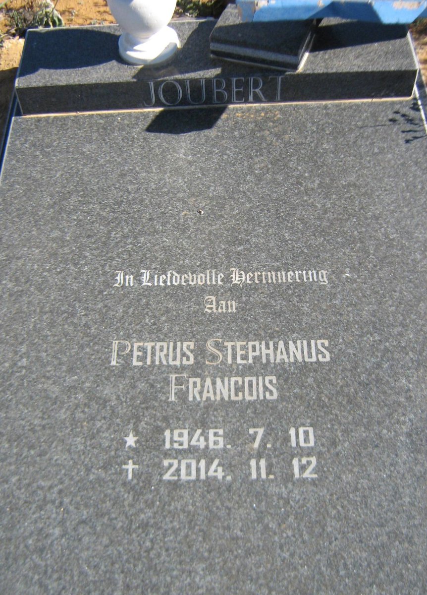 JOUBERT Petrus Stephanus Francois 1946-2014