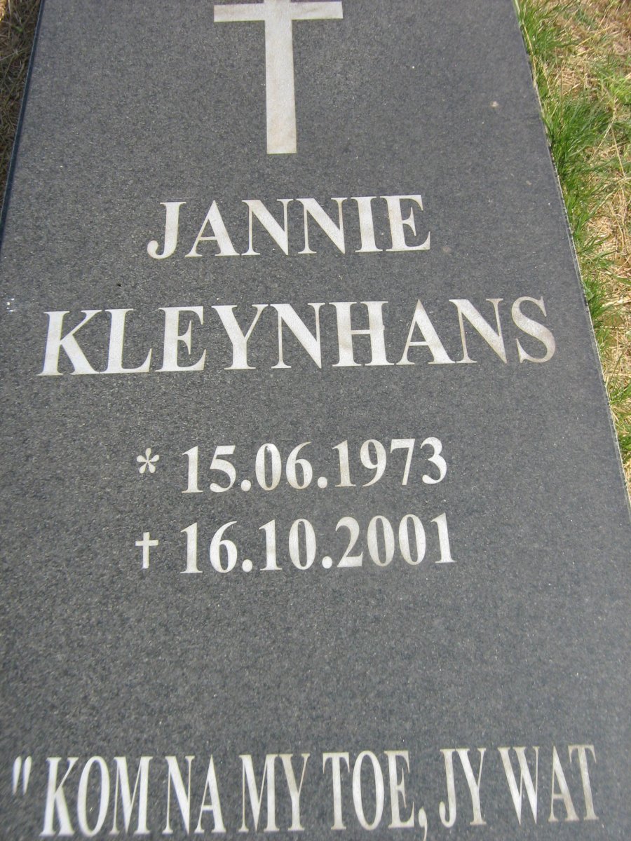 KLEYNHANS Jannie 1973-2001