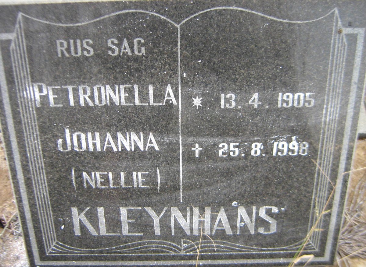 KLEYNHANS Petronella Johanna 1905-1998
