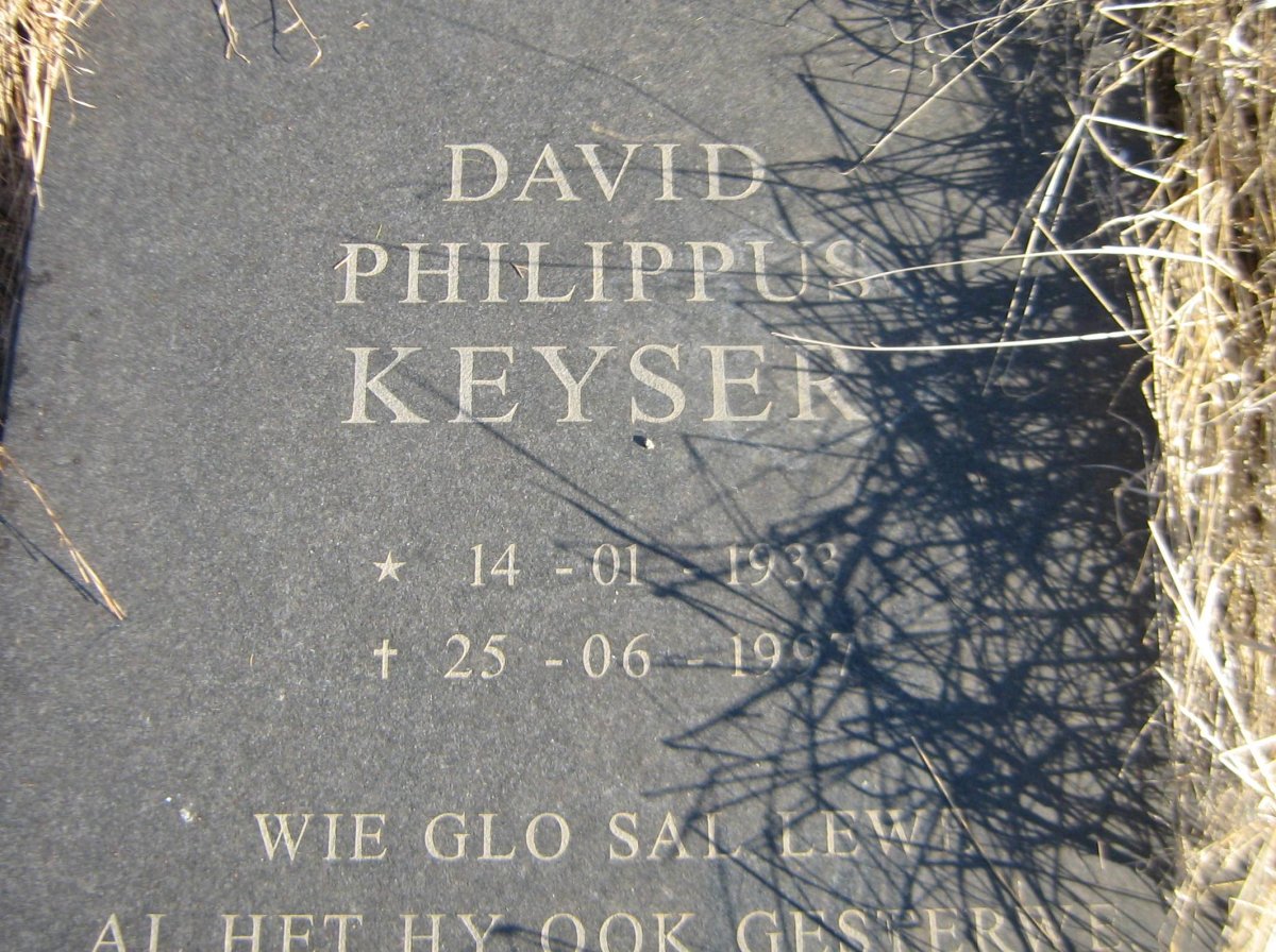 KEYSER David Philippus 1933-1997