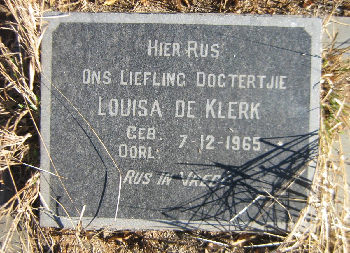 KLERK Louisa, de 1965-1965