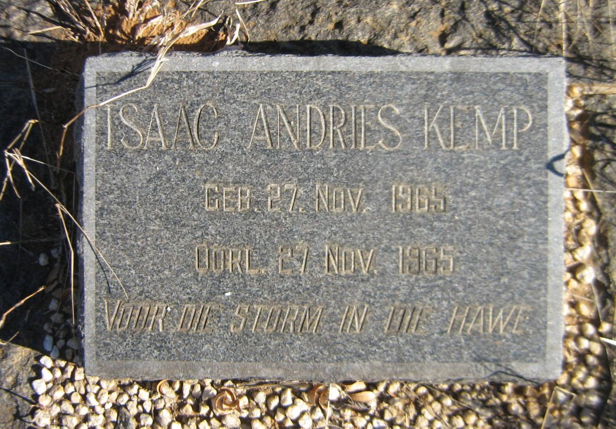 KEMP Isaac Andries 1965-1965