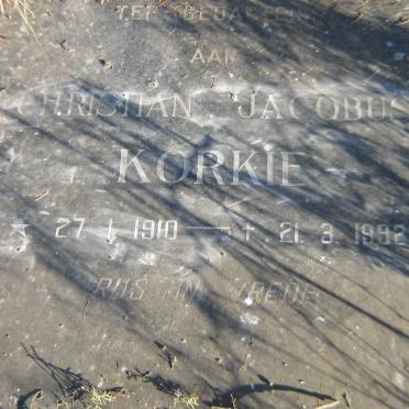 KORKIE Christian Jacobus 1910-1992