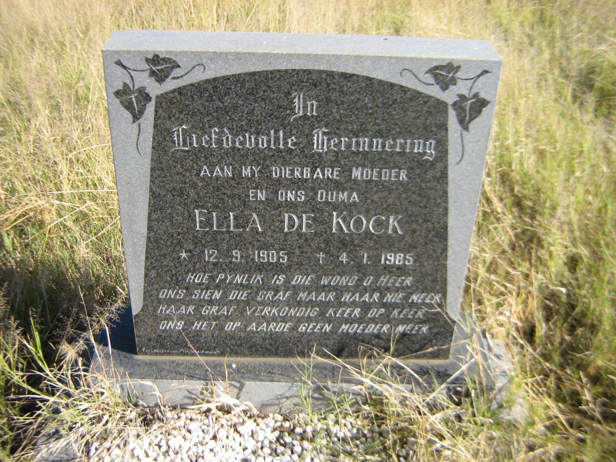 KOCK Ella, de 1905-1985