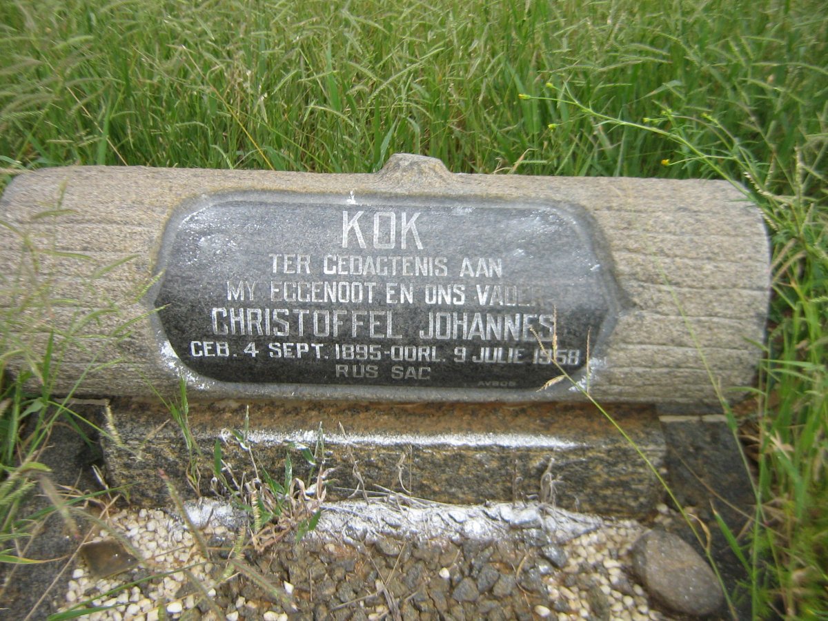 KOK Christoffel Johannes 1895-1958