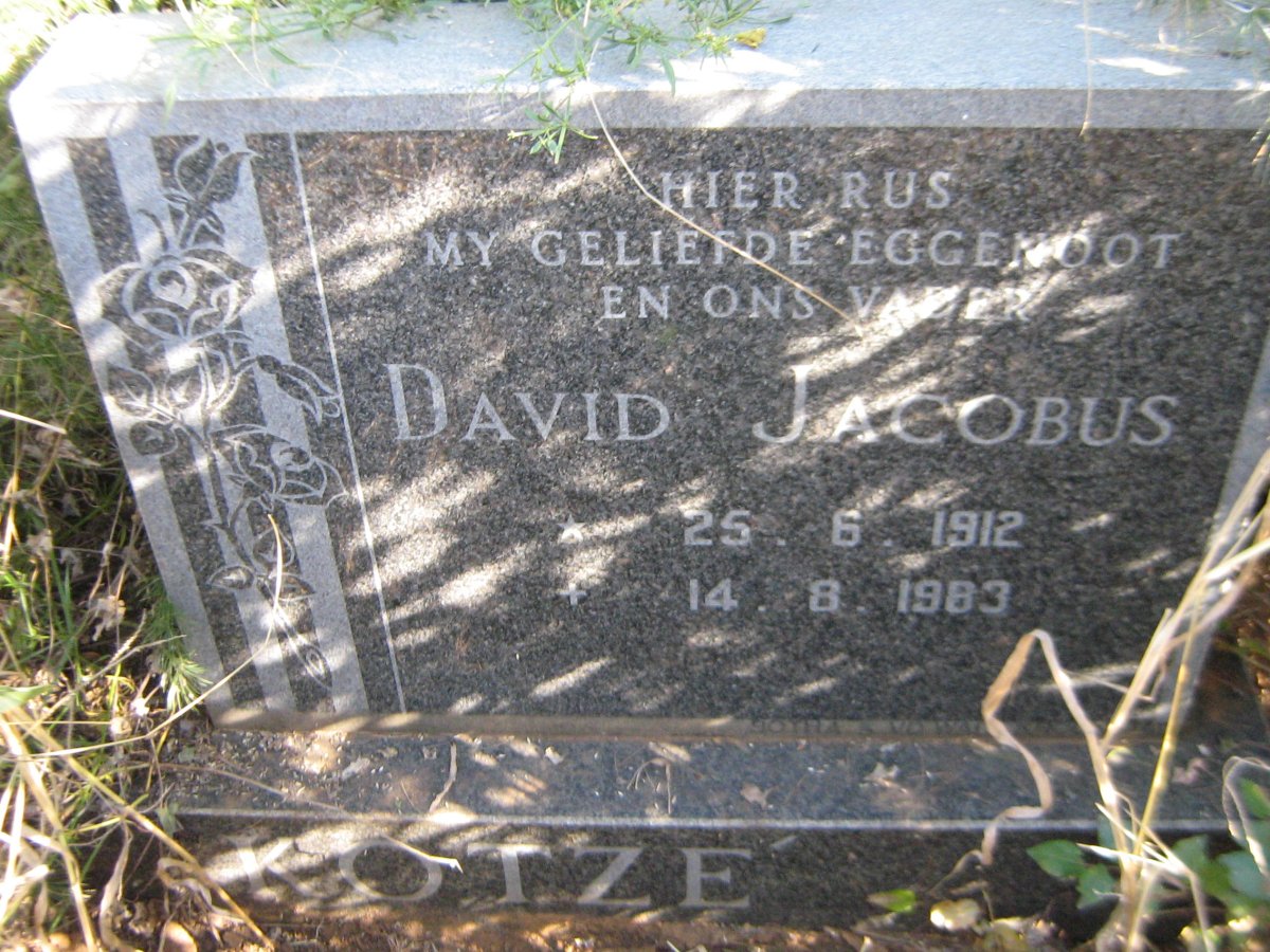 KOTZE David Jacobus 1912-1983
