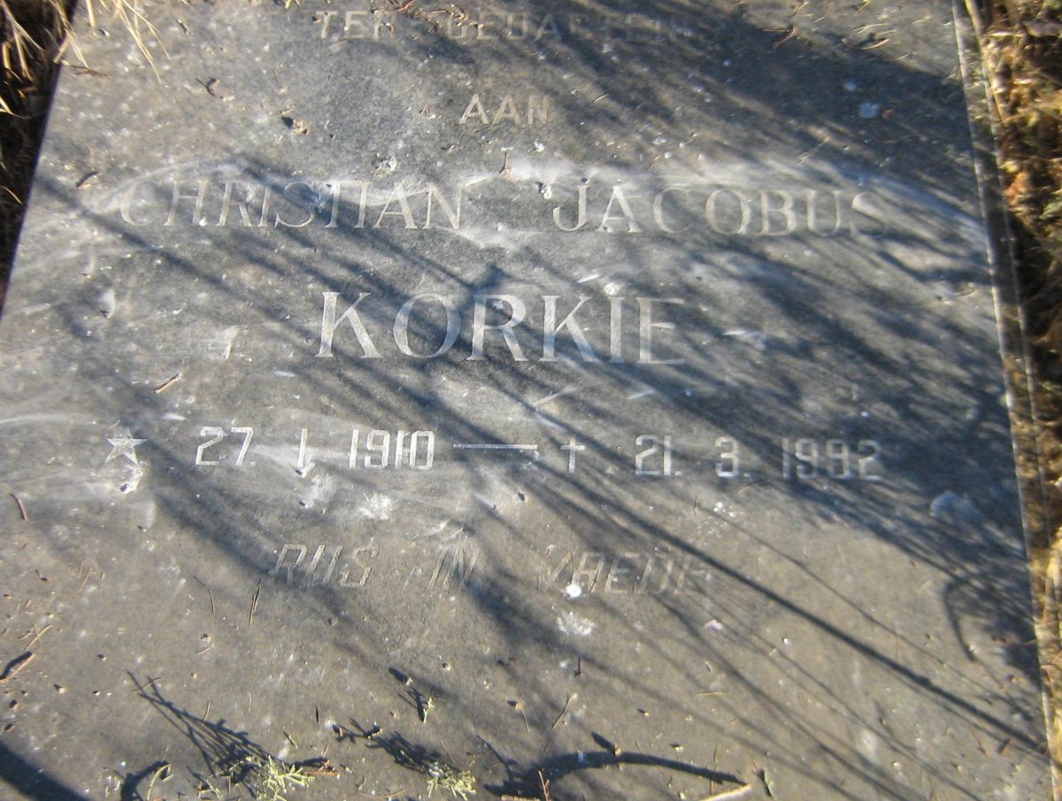 KORKIE Christian Jacobus 1910-1992