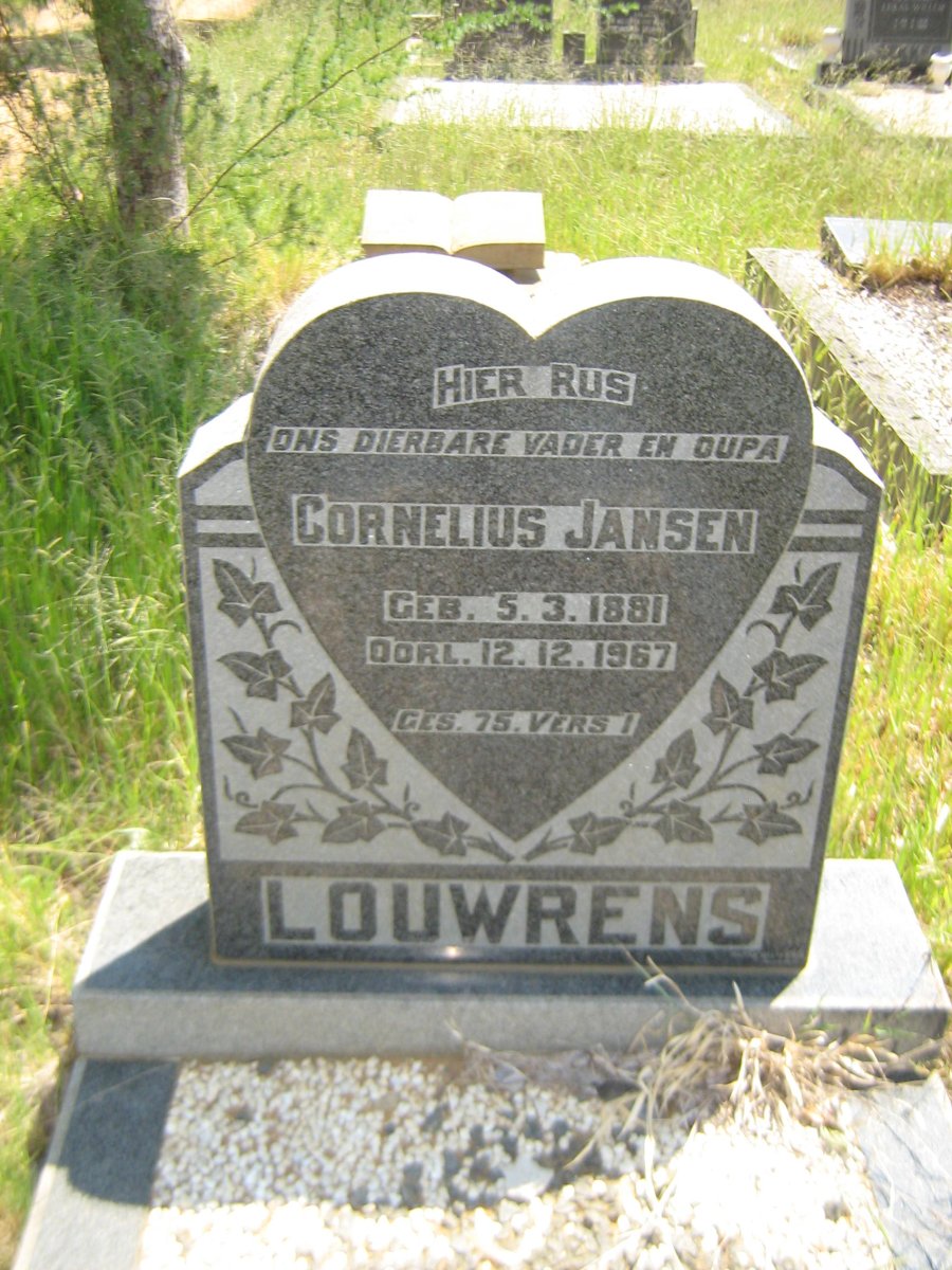 LOUWRENS Cornelius Jansen 1881-1967