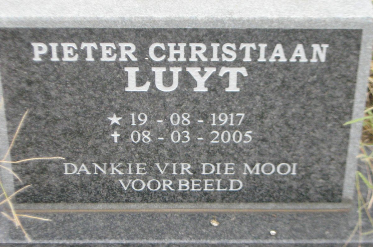 LUYT Pieter Christiaan 1917-2005