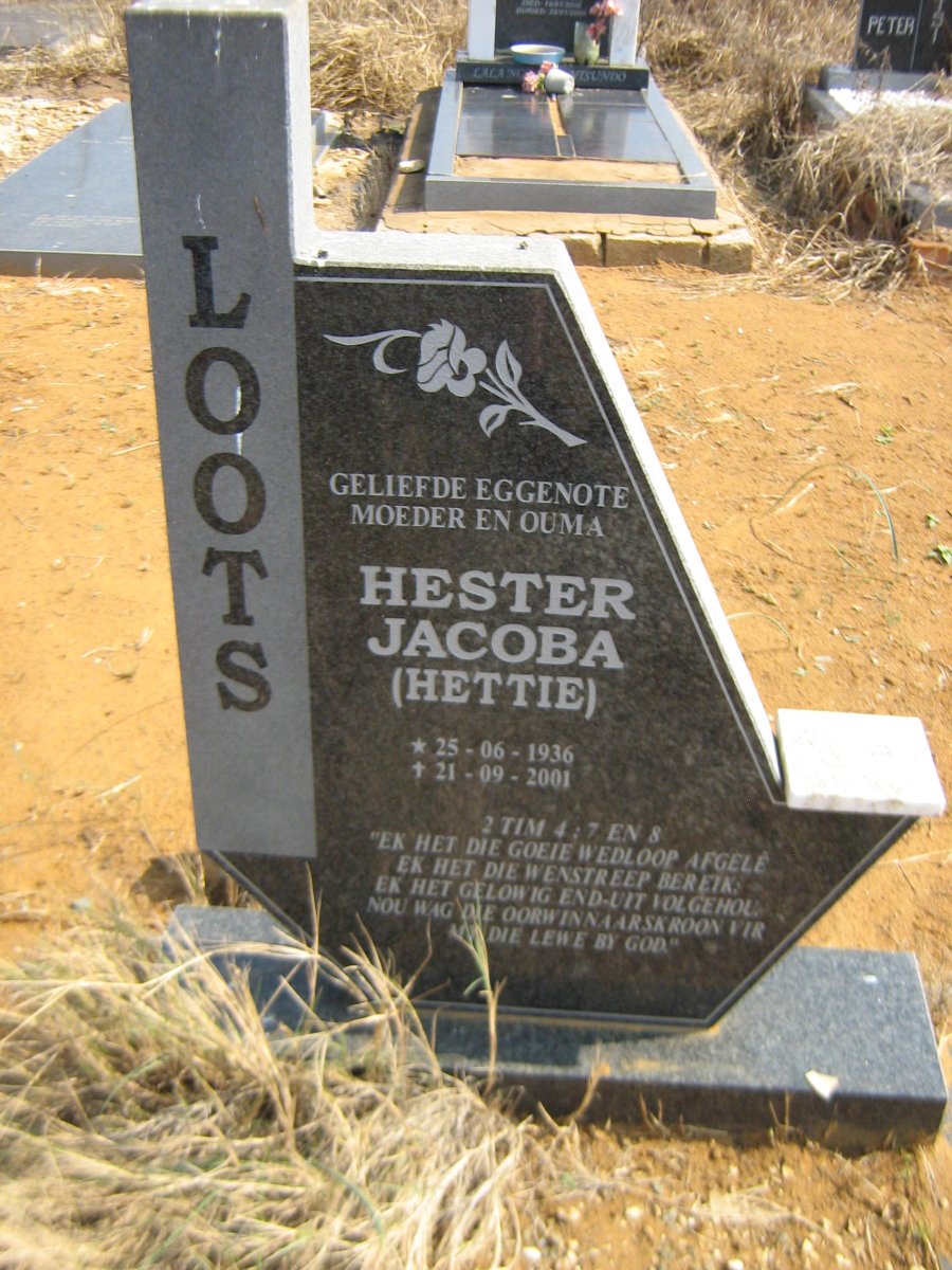 LOOTS Hester Jacoba 1936-2001