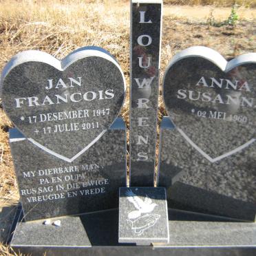 LOUWRENS Jan Francois 1947-2011 &amp; Anna Susanna 1960-