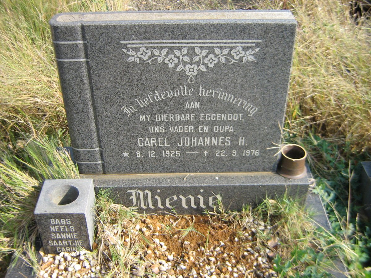 MIENIE Carel Johannes H. 1925-1976