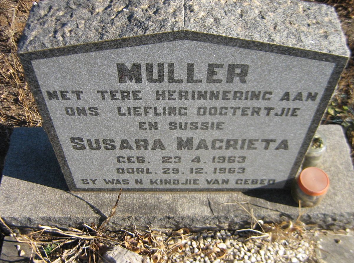 MULLER Susara Magrieta 1963-1963