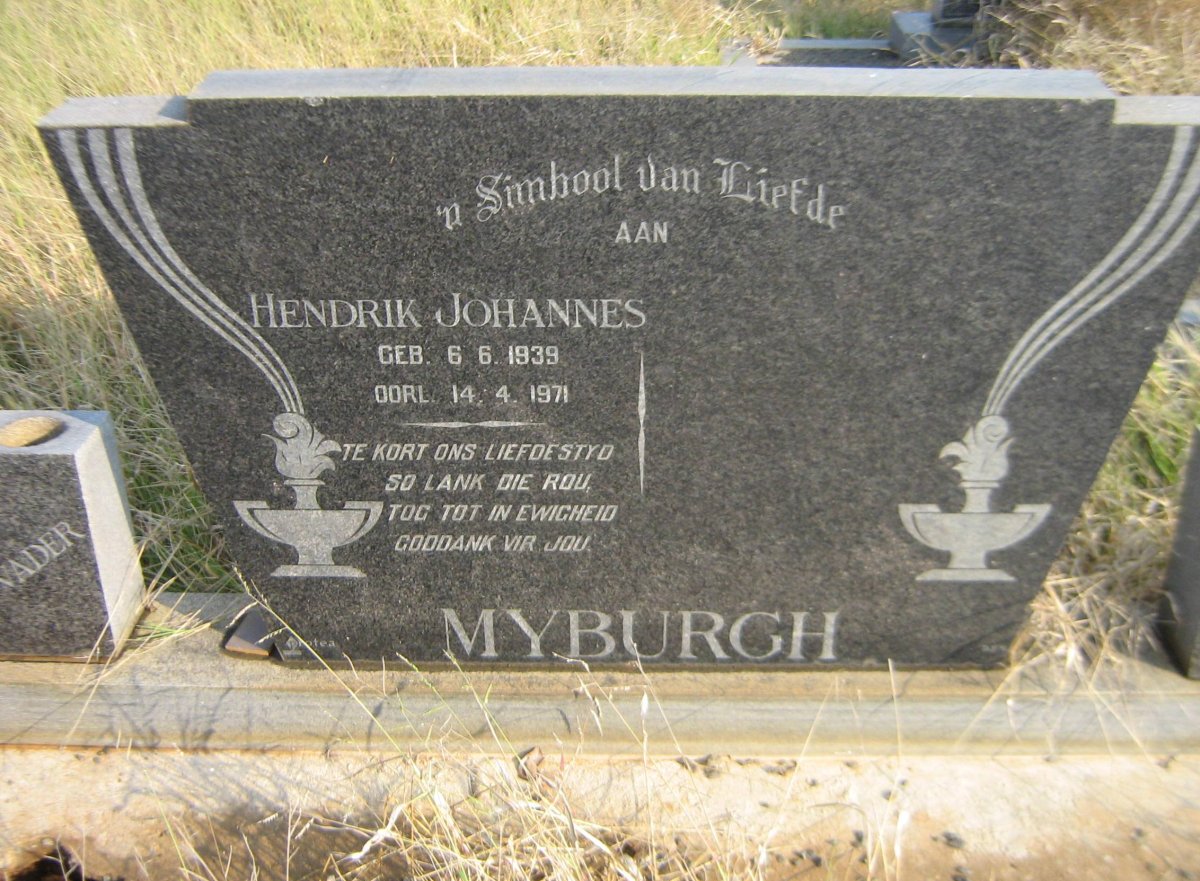 MYBURGH Hendrik Johannes 1939-1971