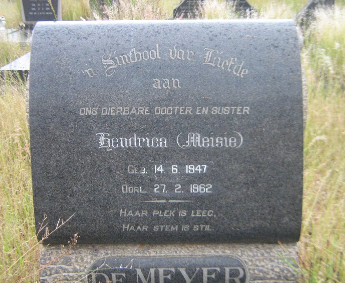 MEYER Hendrica, de 1947-1962